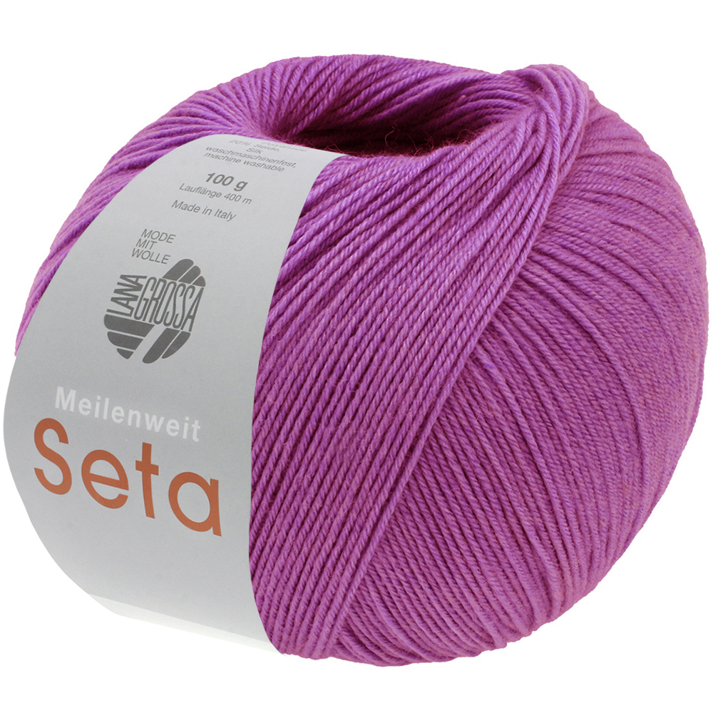 Lana Grossa Meilenweit 100 Seta 036 Fuchsia 100g