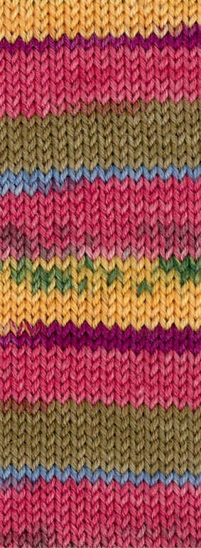 Lana Grossa Meilenweit 100 Merino Alto 2523 Himbeer/Veilchenblau/Graurot/Zartgrün/Grün/Gelb/Fuchsia/