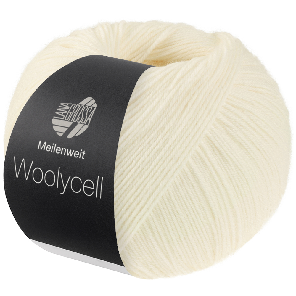 Lana Grossa Woolycell 001 Weiß 100g