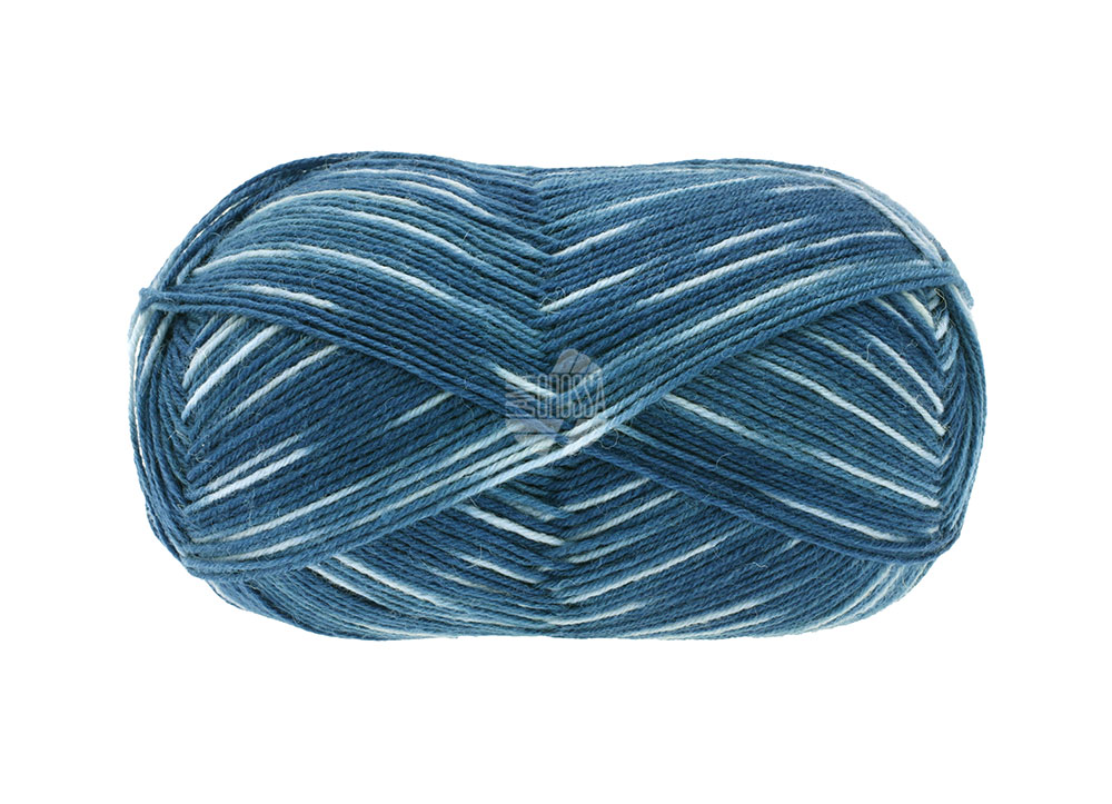 Lana Grossa Meilenweit 100 Denim Mix 7817 Marine/Mittelblau/Hellblau 