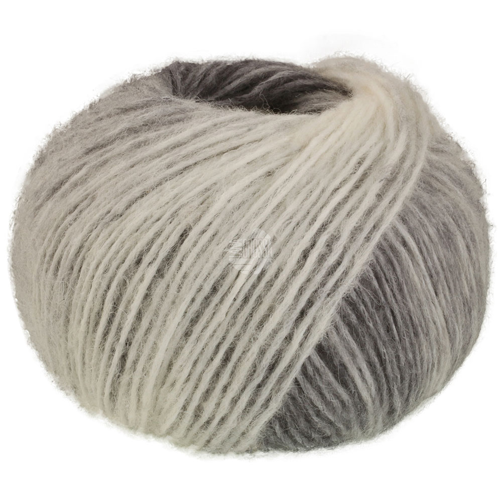 Lana Grossa Picasso 014 Weiß/Hell-/Mittel-/Dunkelgrau 50g