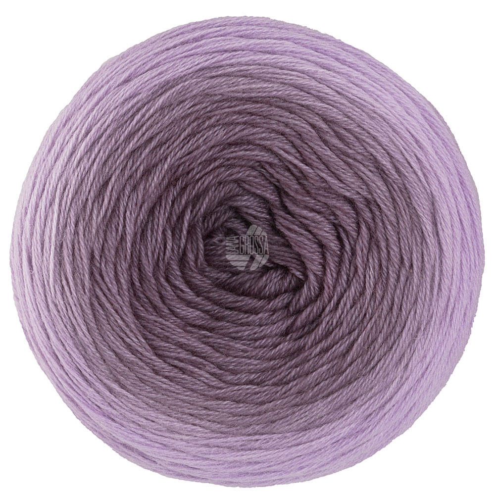 Lana Grossa Merino Lace Aquarell 405 Dunkelgrauviolett/Pflaume/Blaulila