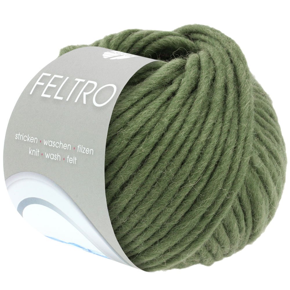 Lana Grossa FELTRO 0086 Dunkeloliv 50g