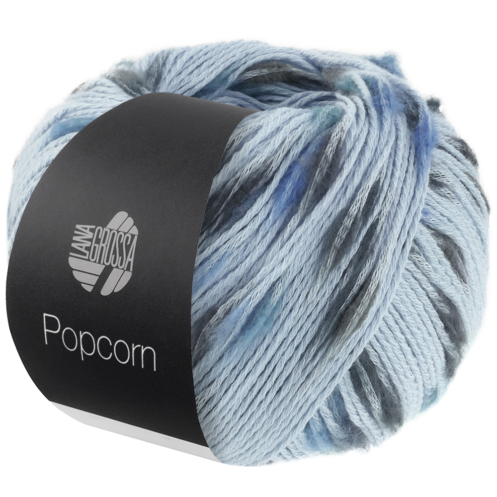 Lana Grossa Popcorn 006 Hellblau/Petrol/Graphit 50g