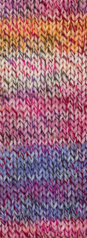 Lana Grossa Landlust Die Sockenwolle 219  Ecru/Weinrot/Pink/Lila/Rosa/Dottergelb/Veilchenblau Melier