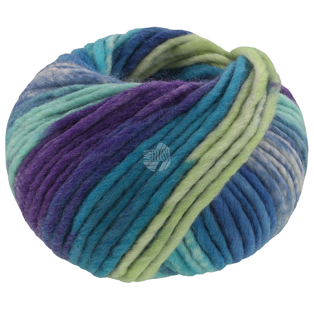 Lana Grossa Feltro Bosco 724 Blauviolett/Petrol/Weißgrün/Marineblau/Seegrün/Tintenblau/Jeans 50g