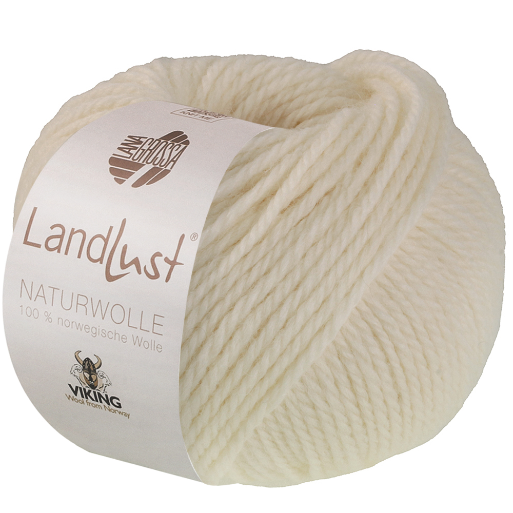 Lana Grossa Landlust Naturwolle 001 Wollweiß
