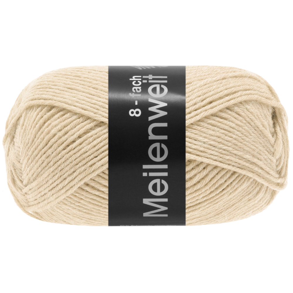 Lana Grossa Meilenweit 8-F. 150 Uni 9666 Hellbeige 150g