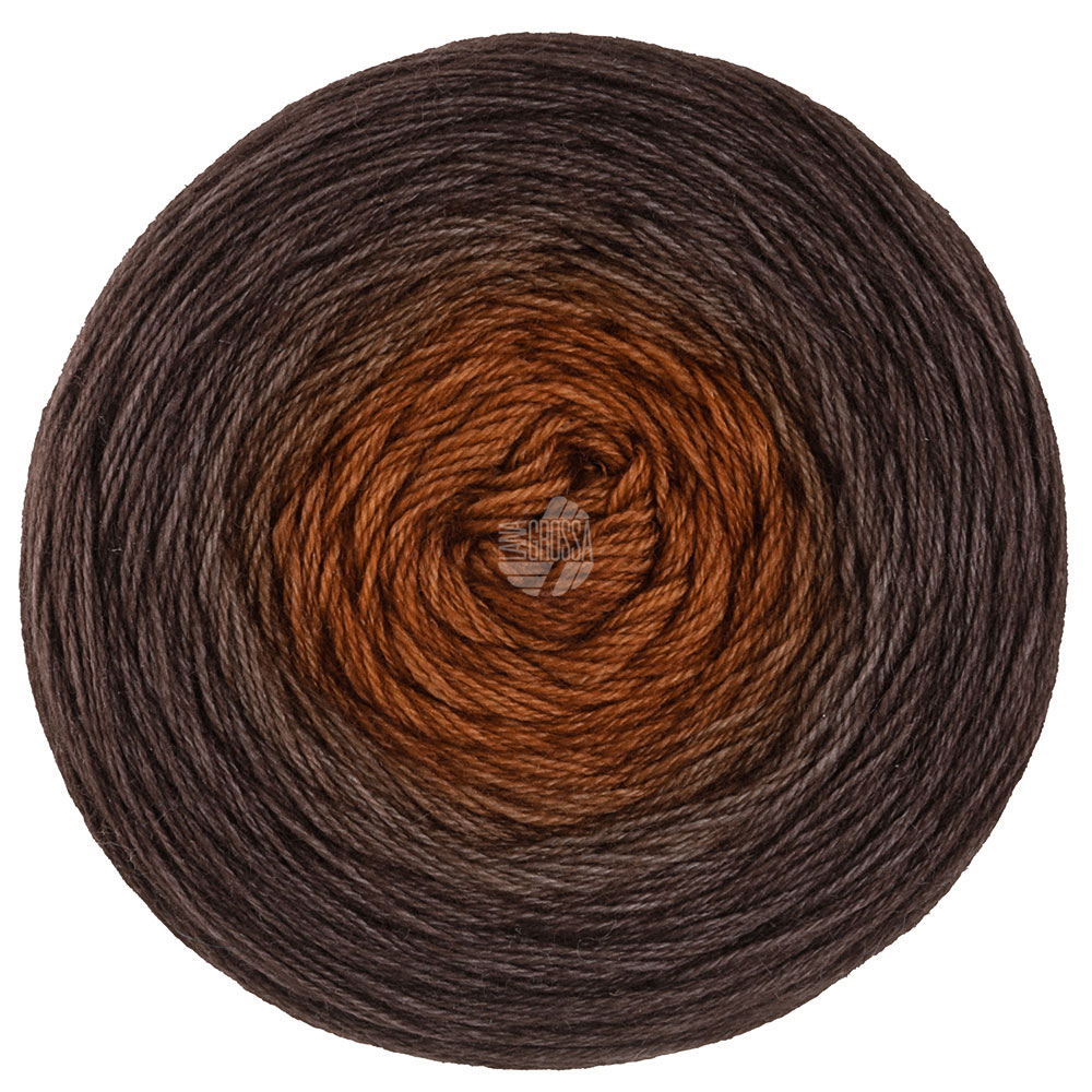 Lana Grossa Merino Lace Aquarell 402 Nougat/Schoko-/Graubraun